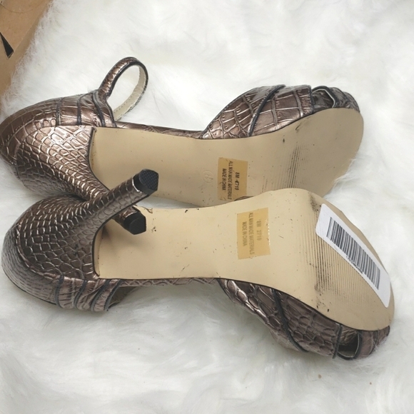 Cato Alligator Platform Spike Heels Sandals Ankle Strap 8M - Picture 6 of 7